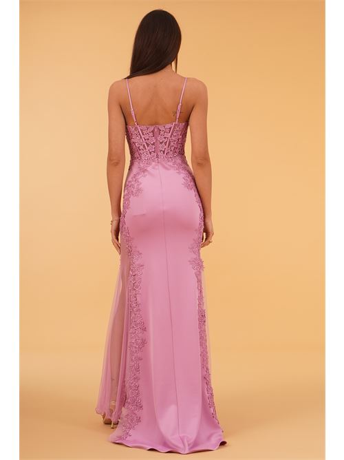 Abito lungo con macrame' e corallini The Dress London | AZALEAMAUVE